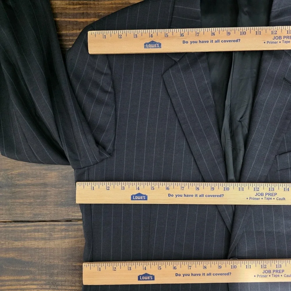 Joseph Abboud Men's Sport Coat Blazer Two Button‎ Charcoal Striped Wool Size 42R